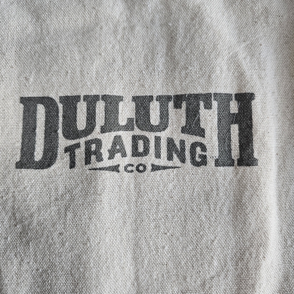 Duluth Trading Co Light Tan Canvas Drawstring Dust Bag Approx 17.5" x 21" Large - Picture 4 of 12